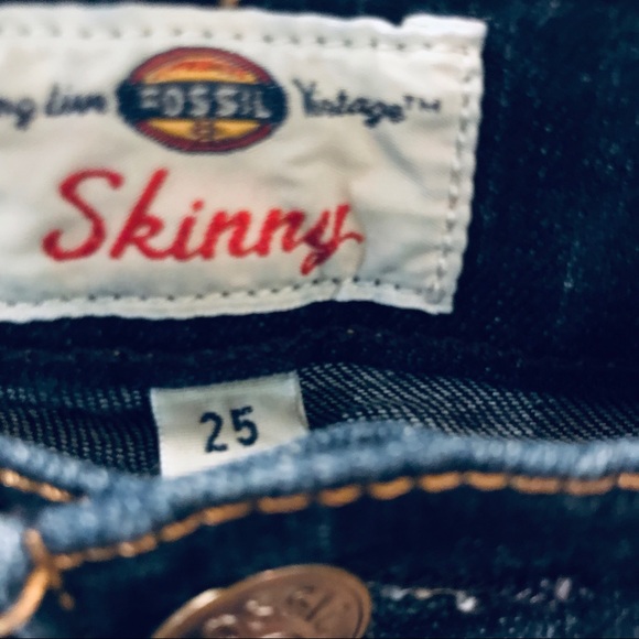 Fossil Skinny Dark Wash Jeans - Picture 3 of 8